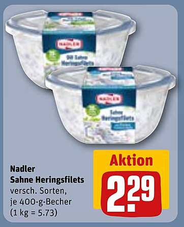 Nadler Sahne Heringsfilets 400-g-Becher