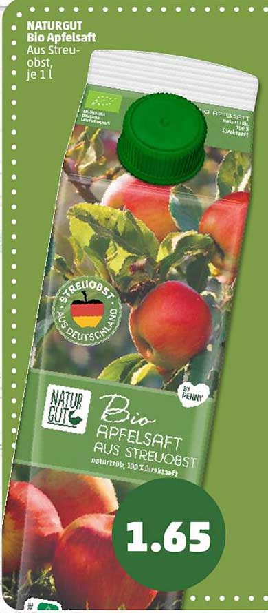 NATURGUT Bio Apfelsaft Aus Streuobst 1L