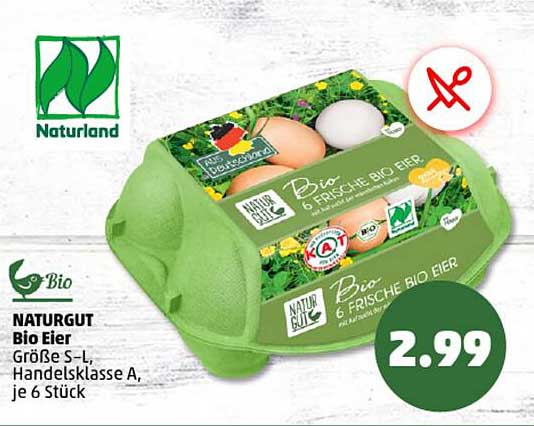 NATURGUT Bio Eier - 6 frische Bio Eier
