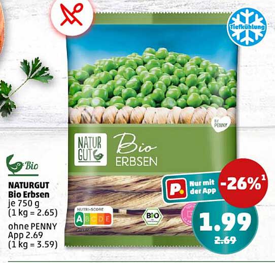 NATURGUT Bio Erbsen 750 g