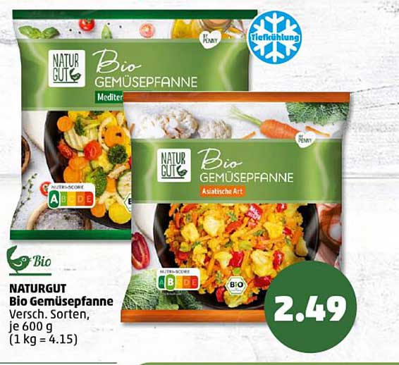 NATURGUT Bio Gemüsepfanne Versch. Sorten, je 600 g