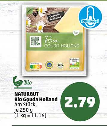 NATURGUT Bio Gouda Holland, Am Stück, je 250 g