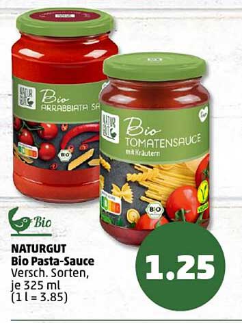NATURGUT Bio Pasta-Sauce – Verschiedene Sorten, je 325 ml