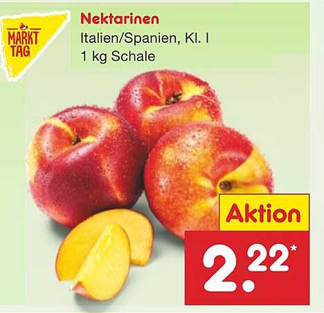 Nektarinen Italien/Spanien, Kl. I - 1 kg Schale