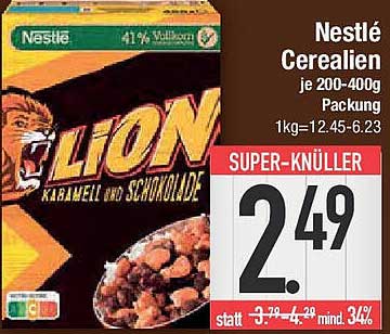 Nestlé Cerealien Lion - Karamell und Schokolade 200-400g