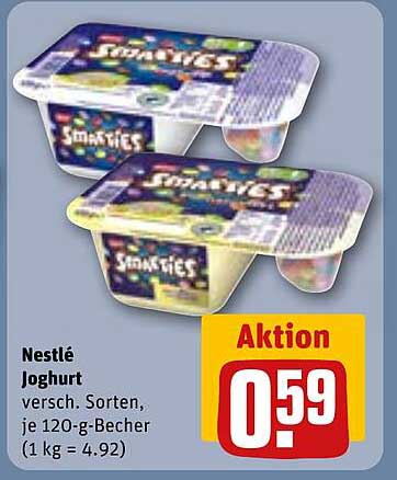 Nestlé Joghurt Smarties, verschiedene Sorten, je 120-g-Becher
