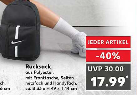 Nike Rucksack - jetzt 40% günstiger!