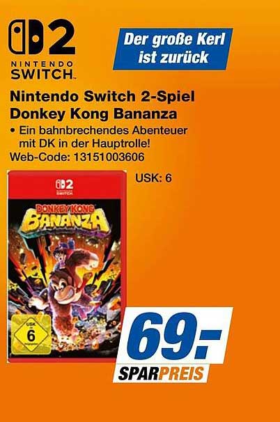 Nintendo Switch 2-Spiel Donkey Kong Bananza