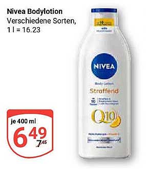 Nivea Bodylotion verschiedene Sorten, 400 ml
