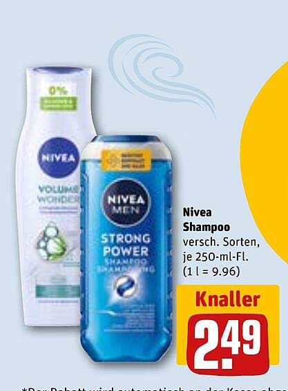 Nivea Shampoo, verschiedene Sorten, je 250-ml-Fl.