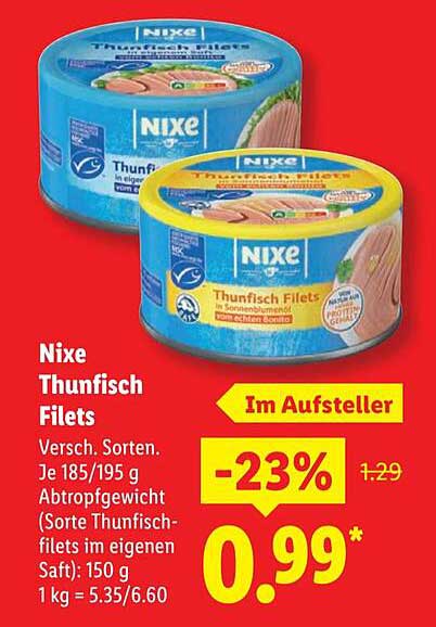 Nixe Thunfisch Filets