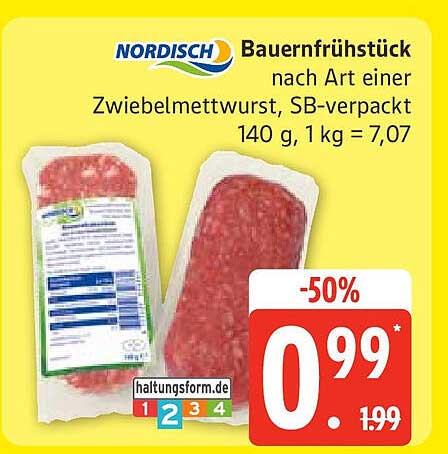 NORDISCH Bauernfrühstück nach Art einer Zwiebelmettwurst, SB-verpackt