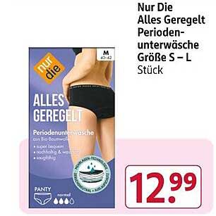 Nur Die Alles Geregelt Periodenunterwäsche Größe S – L Stück