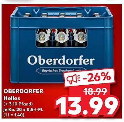 OBERDORFER Helles 20 x 0,5-L-Fl.