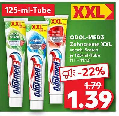 ODOL-MED3 Zahnpasta XXL 125 ml - verschiedene Sorten