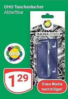 OHO Taschenlocher Abheftbar