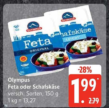 Olympus Feta oder Schafskäse, 150 g – Jetzt im Marktkauf-Prospekt!