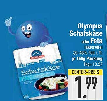 Olympus Schafskäse oder Feta 150g