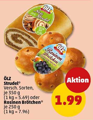 ÖLZ Strudel und Rosinen Brötchen