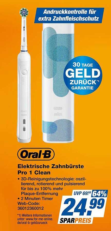 Oral-B Elektrische Zahnbürste Pro 1 Clean