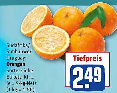 Orangen Südafrika/Simbawe/Uruguay, je 1,5-kg-Netz