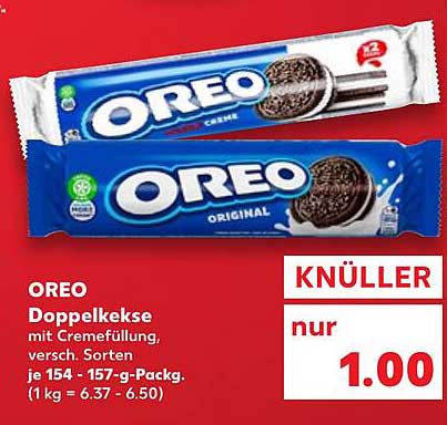OREO Doppel Kekse mit Cremefüllung