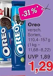 Oreo Kekse, verschiedene Sorten, 110,4–157 g