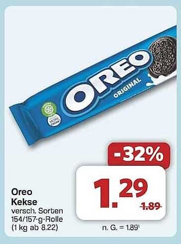 Oreo Kekse - Verschiedene Sorten 154/157 g