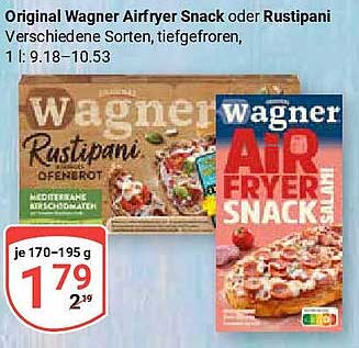 Original Wagner Airfryer Snack oder Rustipani, 170-195 g