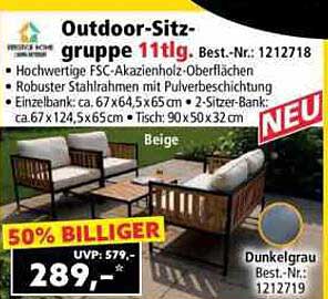 Outdoor-Sitzgruppe 11tlg. - 50% billiger!