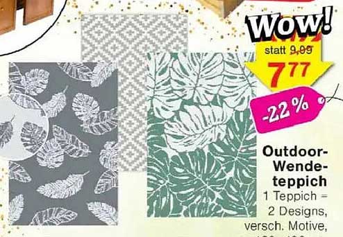 Outdoor-Wendeteppich - 2 Designs für jeden Geschmack