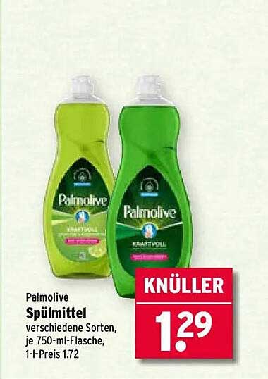 Palmolive Spülmittel verschiedene Sorten, je 750-ml-Flasche