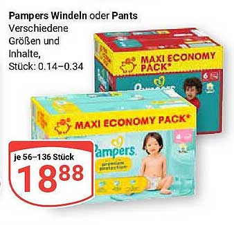 Pampers Windeln oder Pants - Maxi Economy Pack