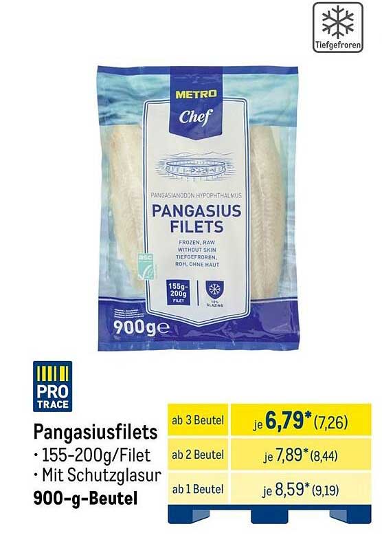 Pangasiusfilets 900 g - Der schmackhafte Tiefkühlgenuss