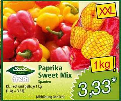 Paprika Sweet Mix - 1 kg (Rot und Gelb) aus Spanien