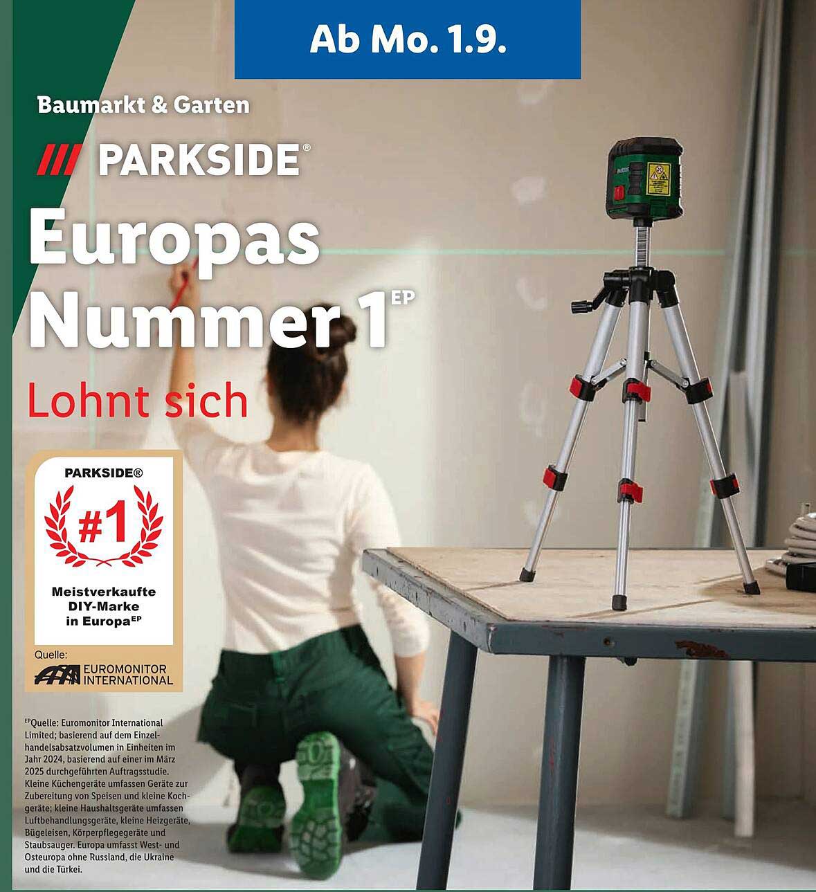 PARKSIDE Laser-Nivelliergerät mit Stativ