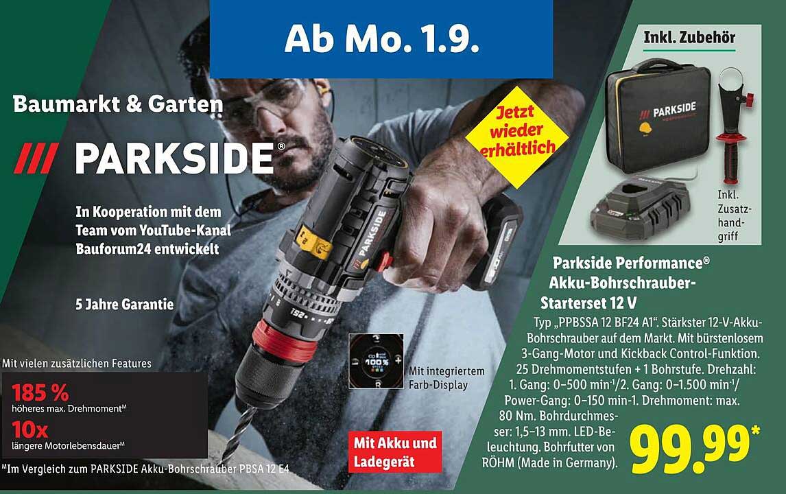 Parkside Performance® Akku-Bohrschrauber-Set 12 V