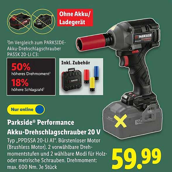 Parkside® Performance Akku-Drehschlagschrauber 20 V