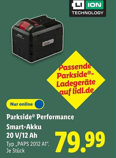 Parkside® Performance Smart-Akku 20 V/12 Ah
