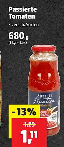Passierte Tomaten - verschiedene Sorten