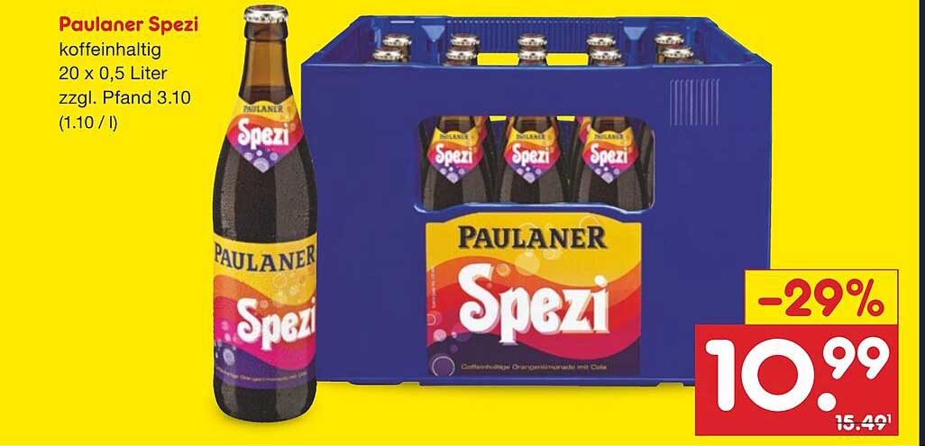 Paulaner Spezi Kasten 20 x 0,5 Liter
