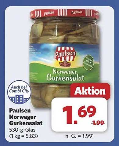 Paulsen Norweger Gurkensalat 530-g-Glas