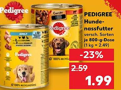PEDIGREE Hundenassfutter, 800-g-Dose