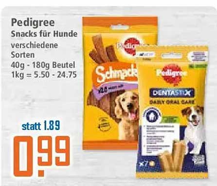 Pedigree Snacks für Hunde - verschiedene Sorten