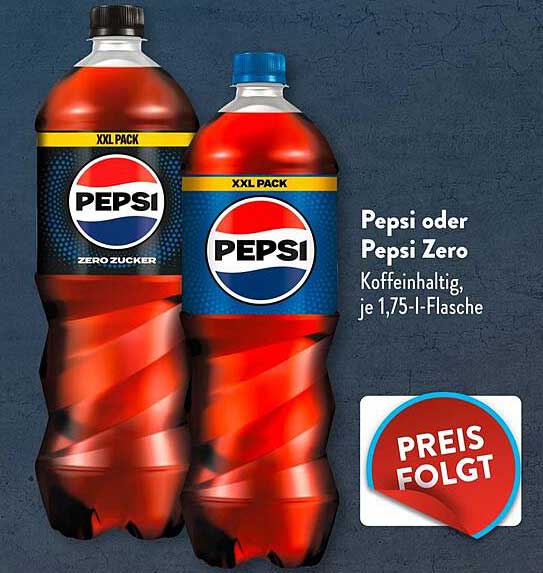 Pepsi oder Pepsi Zero 1,75-l-Flasche - XXL PACK