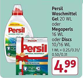 Persil Waschmittel Gel 20 WL oder Megaperls 16 WL oder Discs 10/16 WL