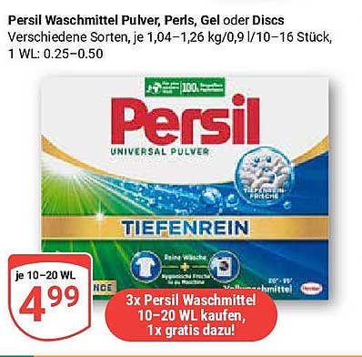 Persil Waschmittel Pulver, Perls, Gel oder Discs