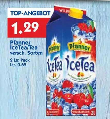 Pfanner IceTea/Tee verschiedene Sorten 2 Ltr. Pack