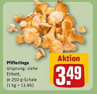 Pfifferlinge 250-g-Schale zum Aktionspreis