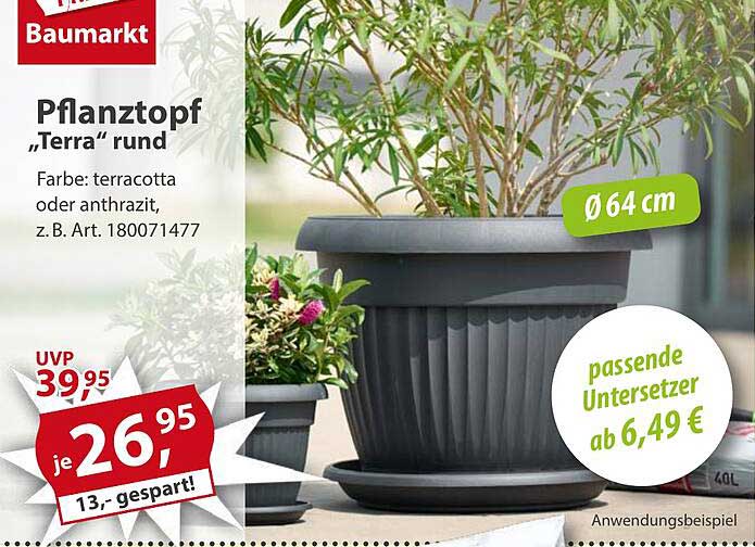 Pflanztopf "Terra" rund 64 cm